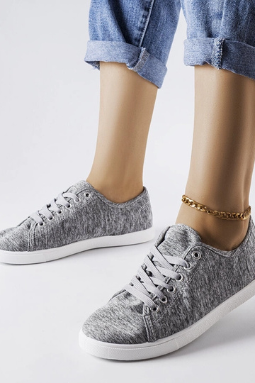 Razan sneakers i gråt stof