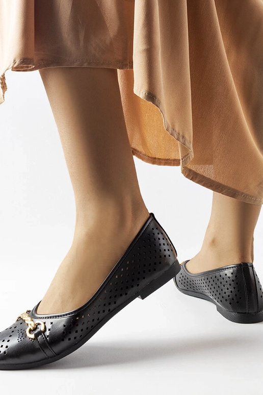 Ballerines Schiavone noires ajourées Ballerines Schiavone noires ajourées