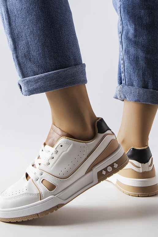 Hvide sneakers med beige indlæg Willson
