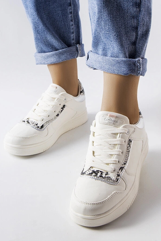 Hvide øko-læder sneakers Nelma