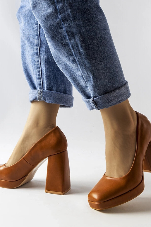 Brune Mailly pumps med høj hæl Brune Mailly pumps med høj hæl