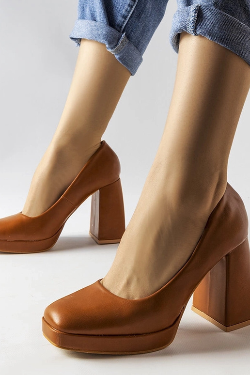 Brune Mailly pumps med høj hæl Brune Mailly pumps med høj hæl