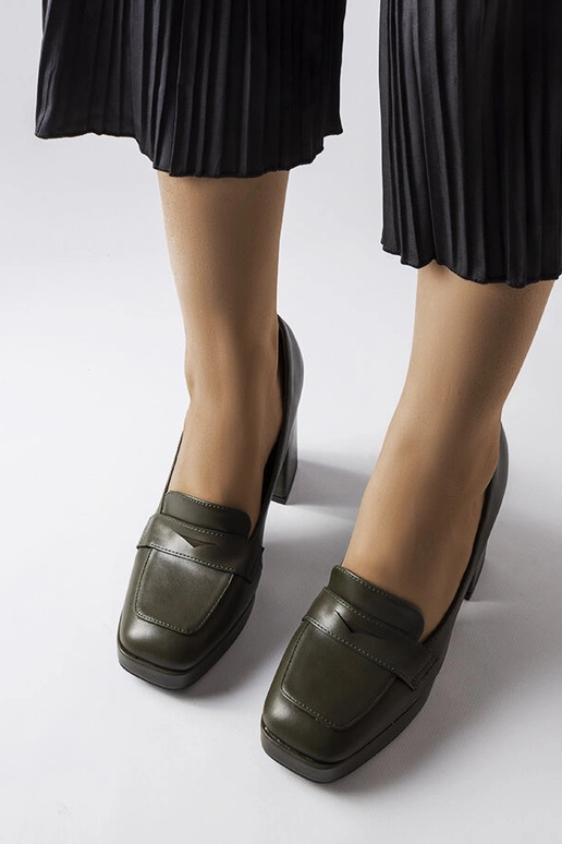 Mørkegrønne pumps med høj hæl Inès Mørkegrønne pumps med høj hæl Inès