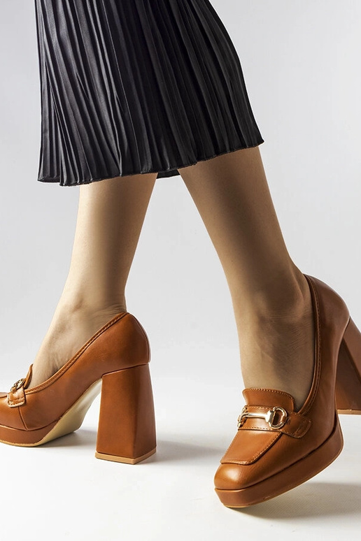 Brune pumps med geometrisk hæl Blaiss Brune pumps med geometrisk hæl Blaiss