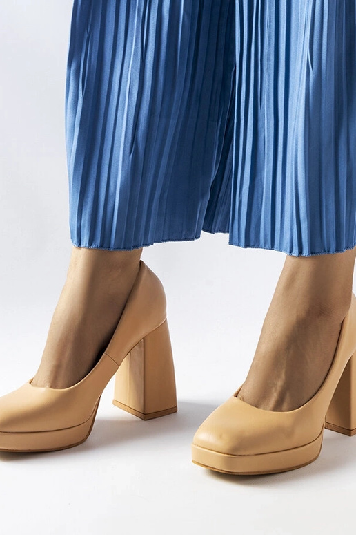 Escarpins beiges à talon haut Mailly Escarpins beiges à talon haut Mailly