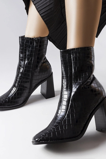 Bottines noires imitation...