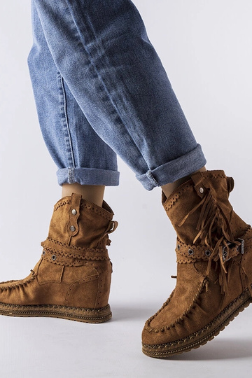 Bottines marron sur... 2