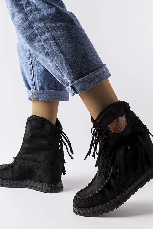 Bottines compensées Giudice noires