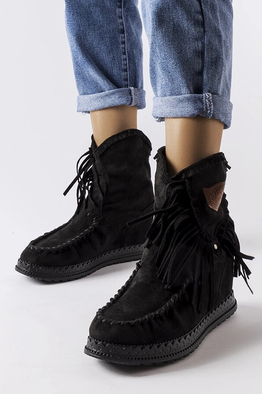 Bottines compensées Giudice noires