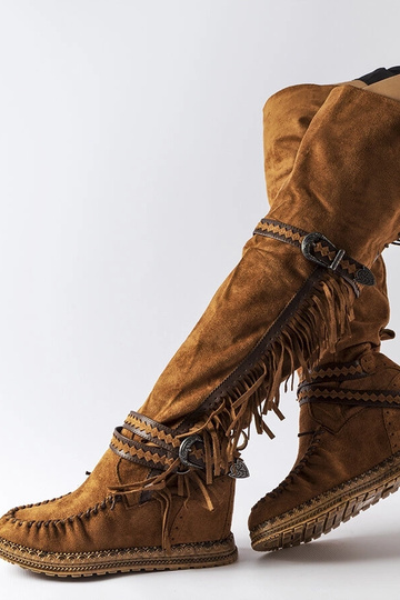 Bottines compensées marron... 2