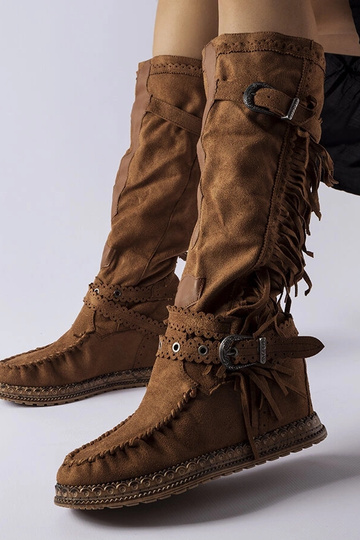 Bottes marron à semelle... 2