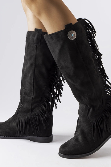 Bottes noires à semelle...