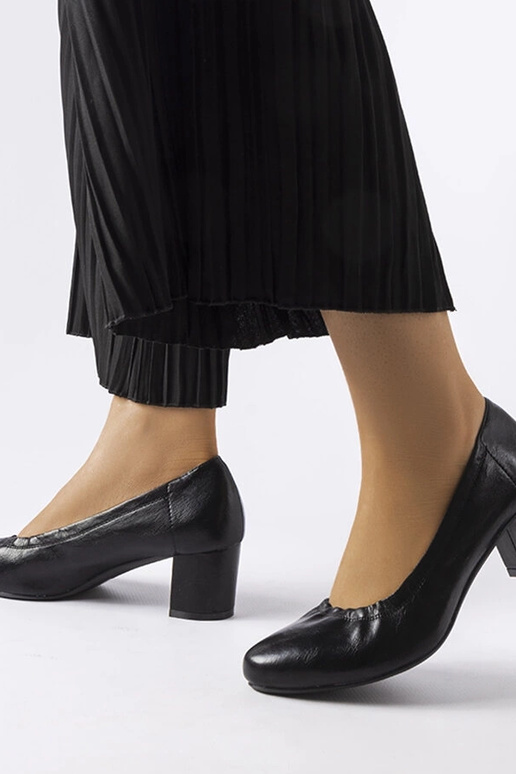 Schwarze Ploufe Pumps mit Blockabsatz Schwarze Ploufe Pumps mit Blockabsatz