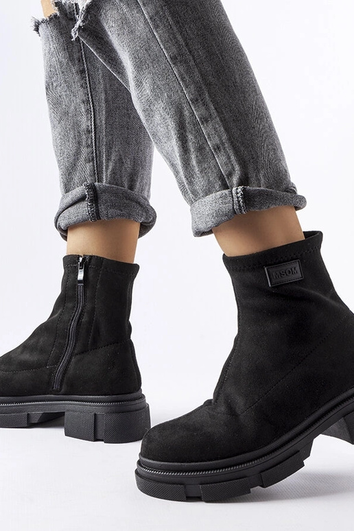 Bottes isolées en daim noir Inge