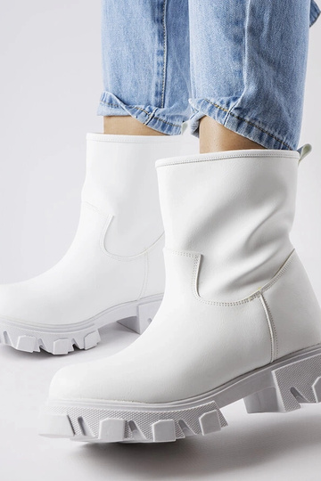 Wuori – Weiße Arbeitsstiefel zum Hineinschlüpfen 2
