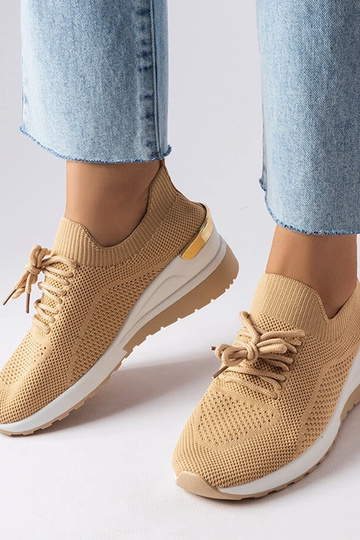 Beige wedge sneakers fra... 2