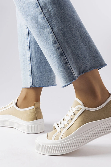 Beige Plateau-Sneakers „Alfianello“
