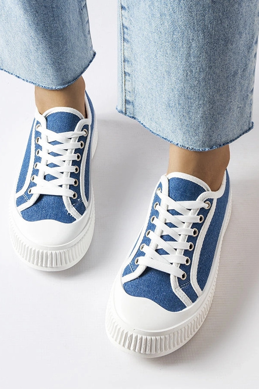Chaussures bleues sur plateforme, «...