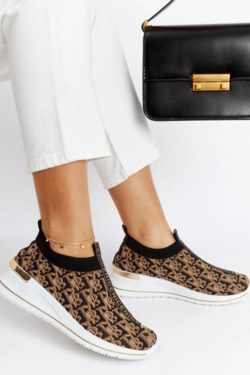 Sorte og brune Slip On...