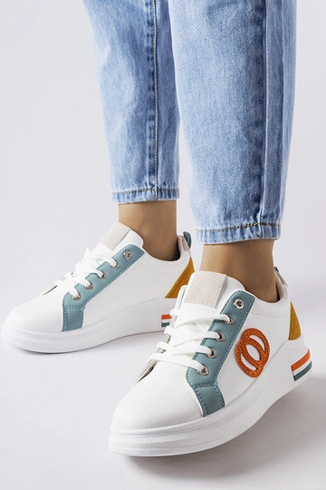 Hvide sneakers med farverige indlæg Passaic
