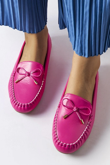 Pink loafers med sløjfe Via Foria
