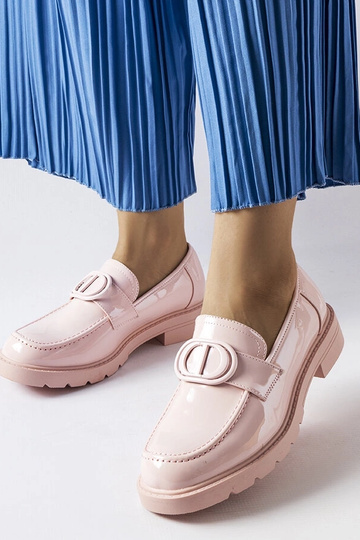 Pink Laklæder Scranton Loafers