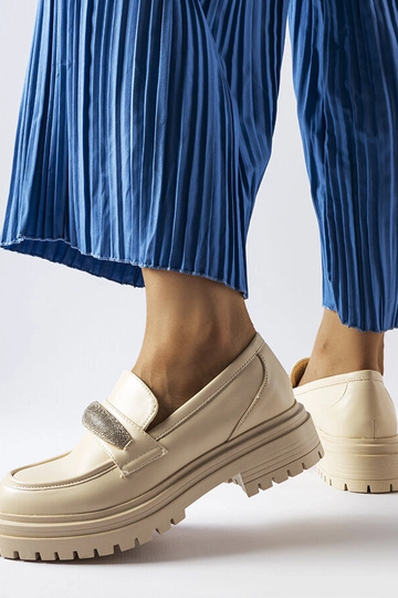 Beige loafers med zirkoner Hartford