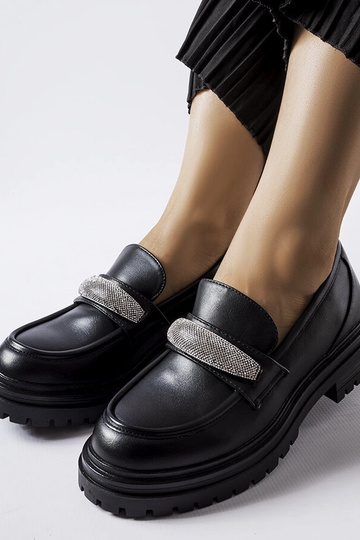 Mocassins noirs à strass Hartford 2