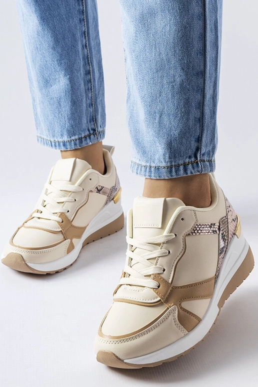 Beige Leopoldo wedge sneakers Beige Leopoldo wedge sneakers