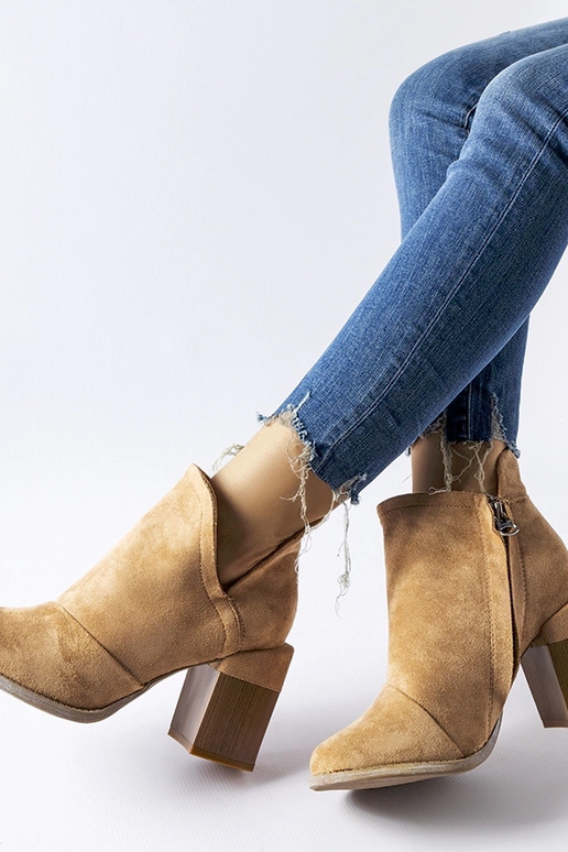 Bottines beiges à découpes Artemisia