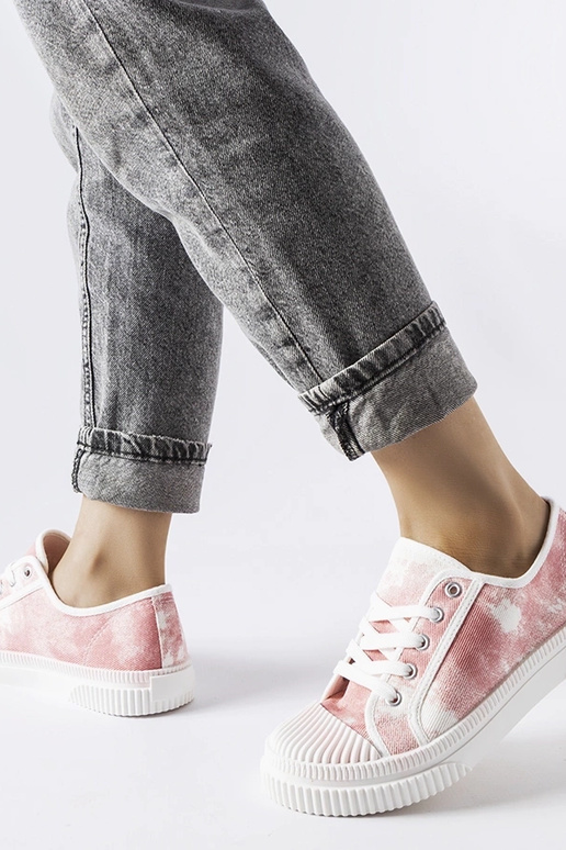 Clavet Pink Washed Sneakers