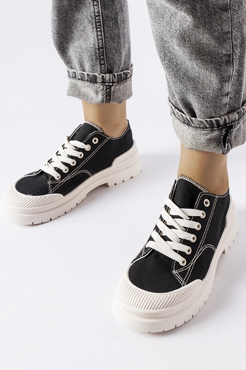 Schwarze Canvas-Sneakers „Nassar“