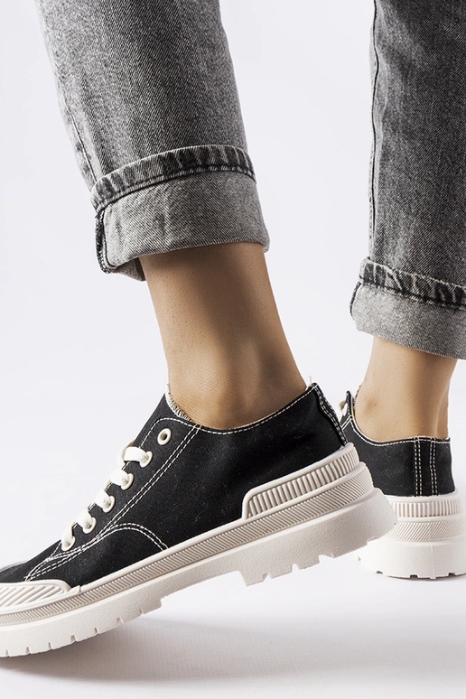 Sorte Nassar canvas sneakers