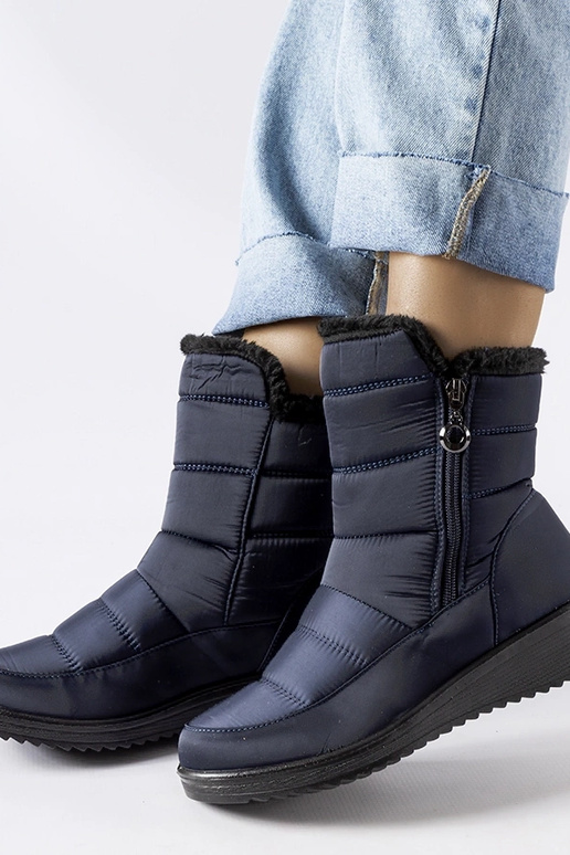 Bottes de neige bleu marine à semelle...