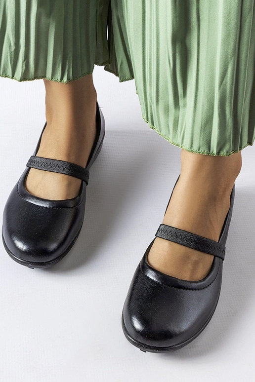 Schwarze elastische Ballerinas Oakland