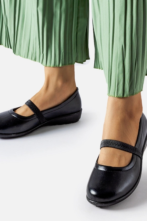 Oakland sorte elastiske ballet flade