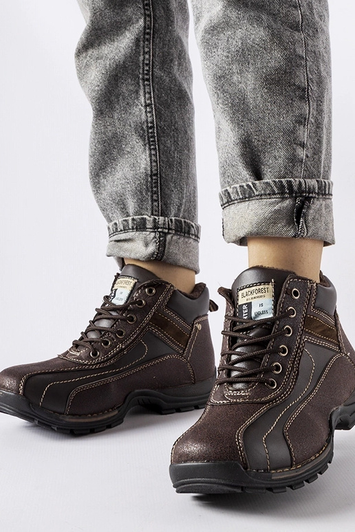 Demi-bottes isolées marron pour... Demi-bottes isolées marron pour...