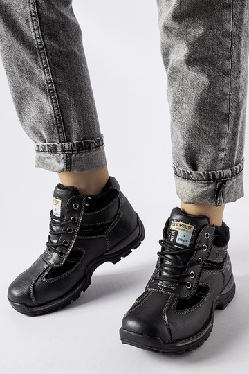 Zwarte winter werkschoenen,...