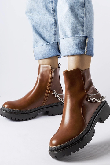 Braune Stiefeletten mit...