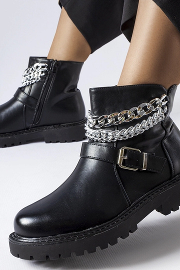 Schwarze Stiefeletten mit...