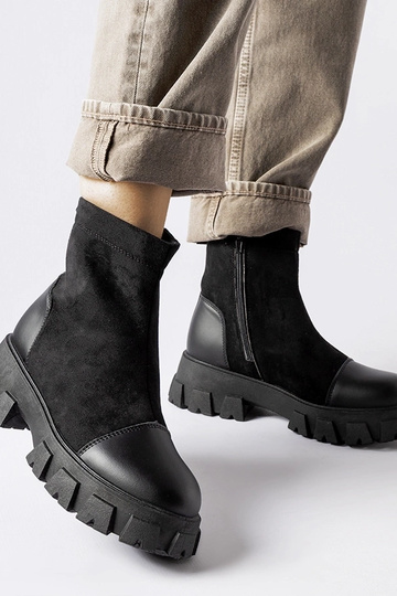 Bottes de travail noires en...