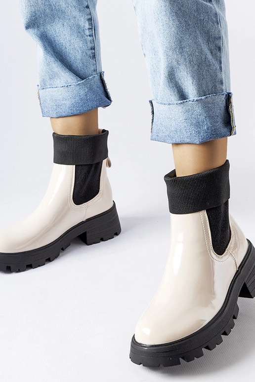 Beige slip-on arbejdsstøvler fra...