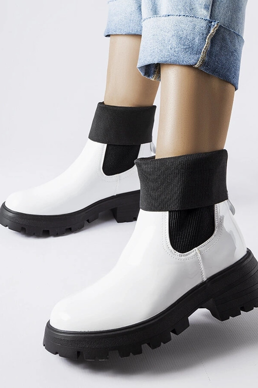 Breolungi hvide slip-on arbejdsstøvler