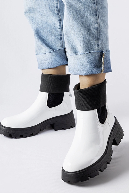 Breolungi hvide slip-on arbejdsstøvler