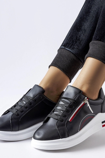 Sorte sneakers med hvid sål Anaunia 2
