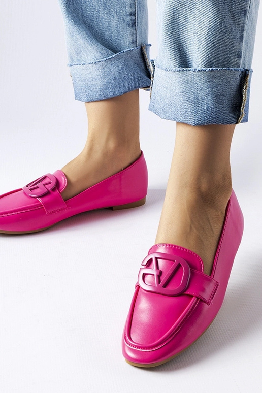 Delgi pink loafers med spænde Delgi pink loafers med spænde