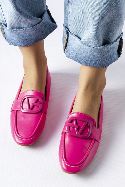 Delgi – Rosa Loafer mit Schnalle Delgi – Rosa Loafer mit Schnalle
