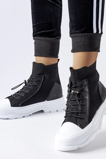 Fredo højstrømpe sorte sneakers