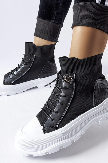 Baskets montantes noires Fredo 2