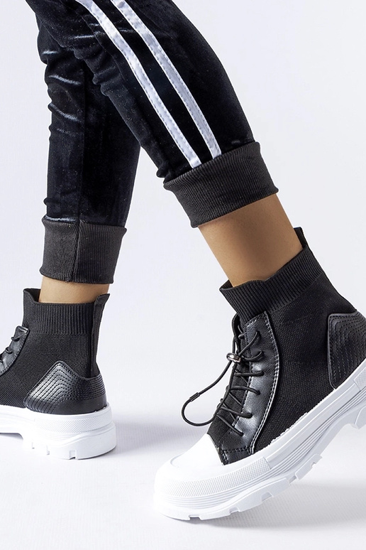 Baskets montantes noires Fredo